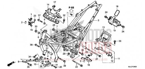 CARROSSERIE DE CHASSIS NC750XDE de 2014